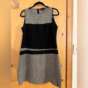 Marie St. Pierre Dress, neoprene and cotton knit with stretch